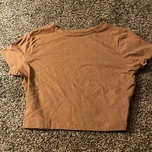 Wild fable light brown crop top